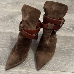 Louboutin open back booties